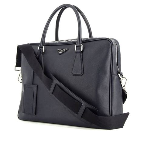 borsa portadocumenti prada blu|Borse PRADA da Donna .